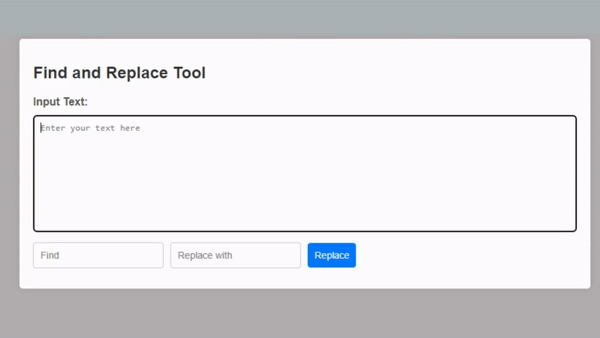 Build a Find and Replace Tool using HTML, CSS, and JavaScript.gif